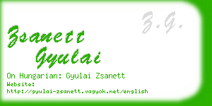 zsanett gyulai business card